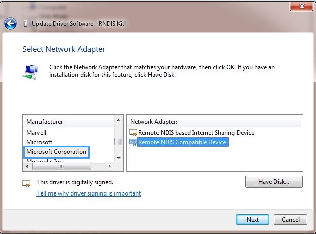 Remote Ndis Based Internet Sharing Device   Windows 7 -  5