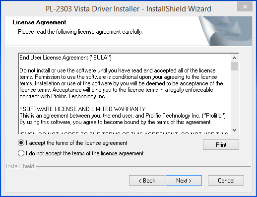 pl2303 prolific driver for vista