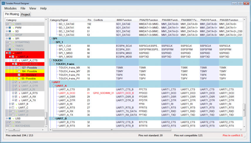 Toradex Pinout Designer