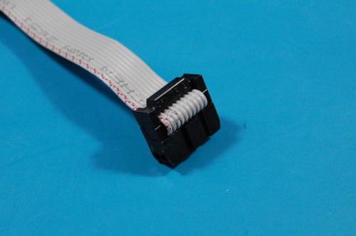 Crimped IDC connector - top view