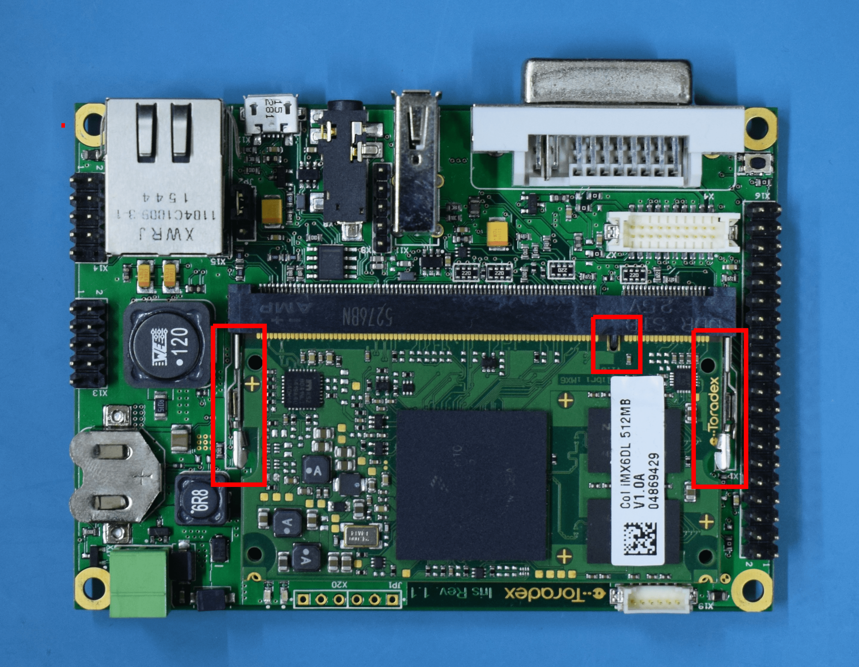 Computer on module connected to the Iris Carrier Board