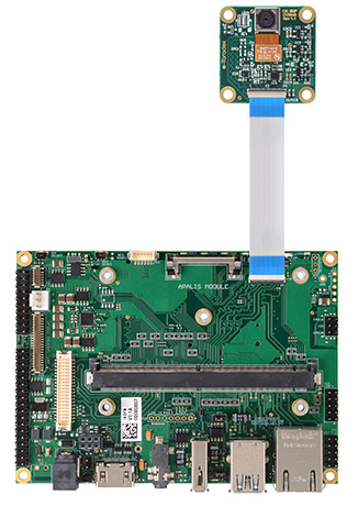 CSI camera module connected to the Ixora carrier board