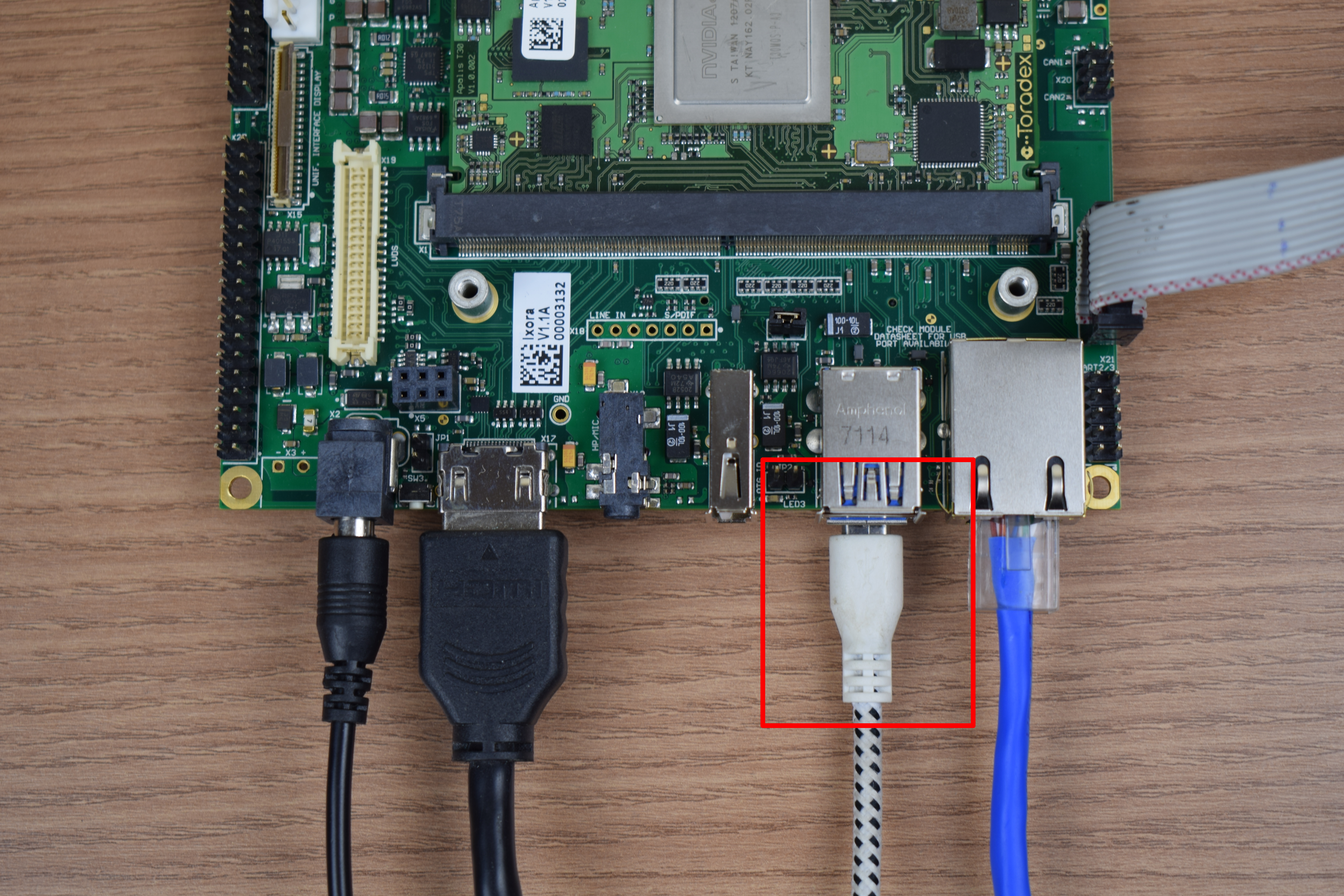 USB A to micro USB B highlighted