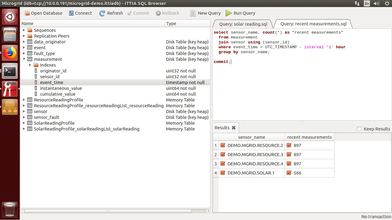 Demonstration Database Schema and Queries