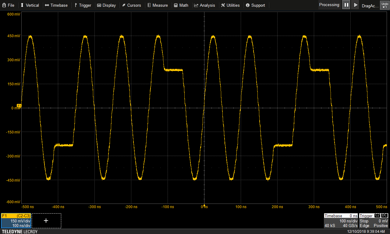 Measured differential random 10Base-T signal without load