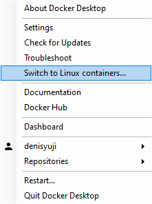 Set Docker in Windows to execute Linux Containers