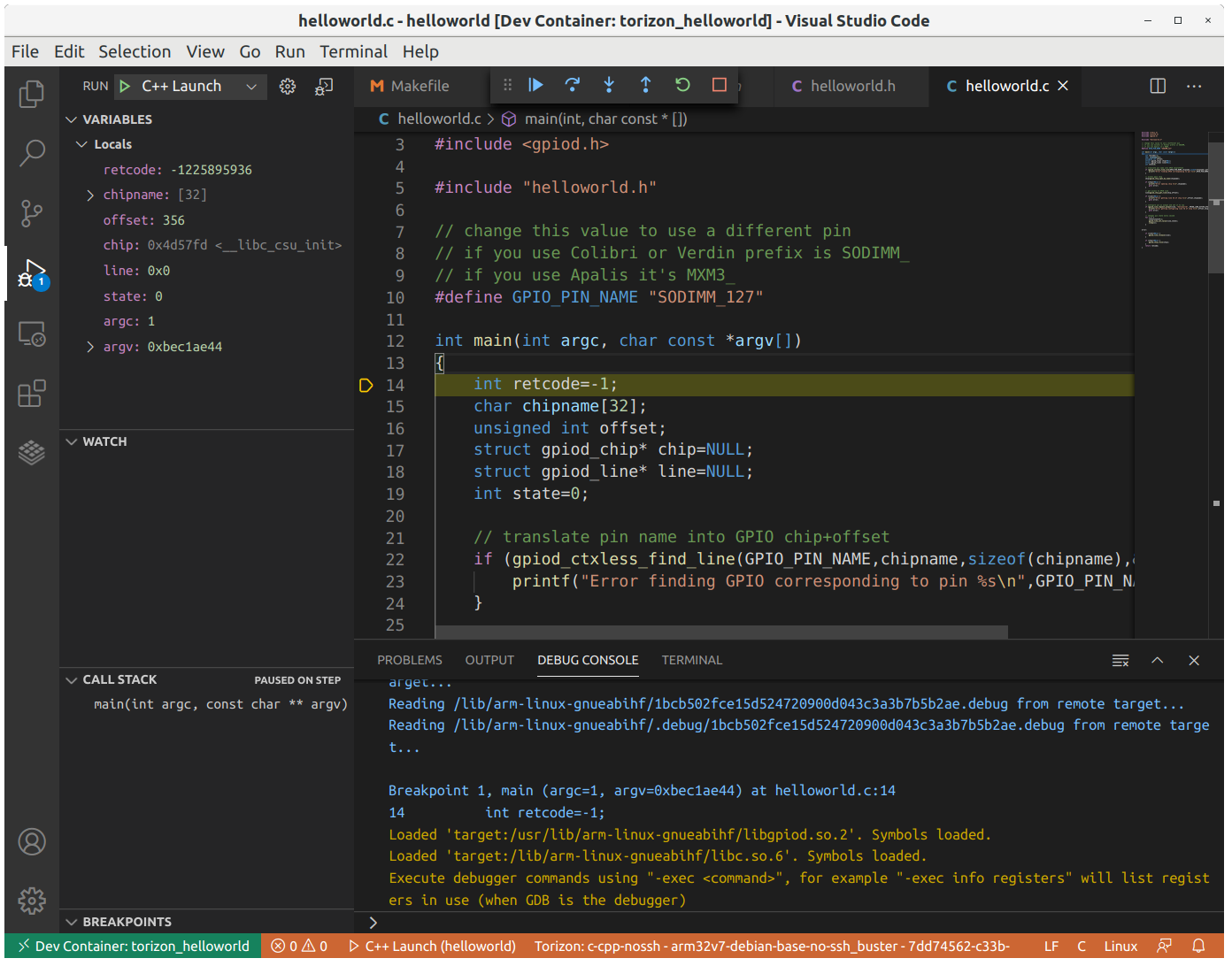 C C Development And Debugging On Torizoncore Using Visual Studio Code