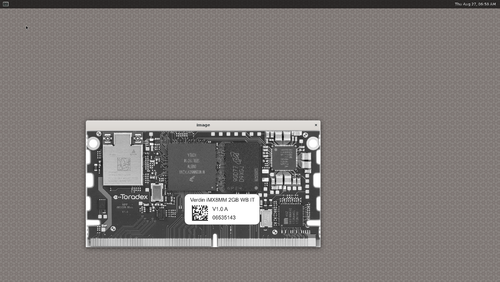 The OpenCV example loading an image in grayscale mode