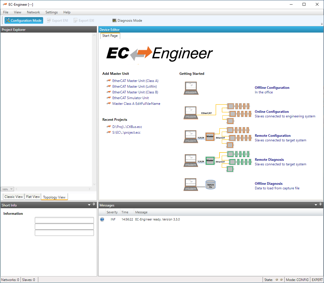 EC Engineer Homescreen