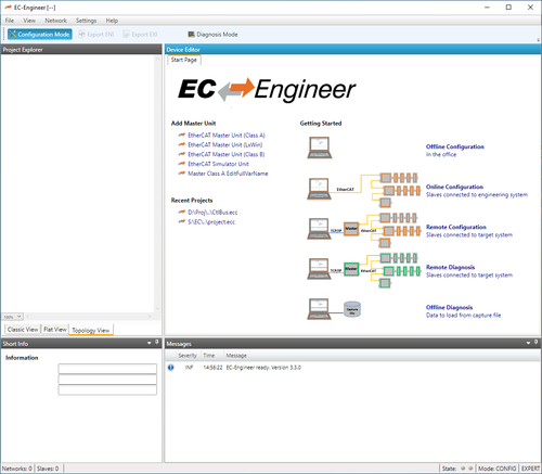 EC Engineer Homescreen