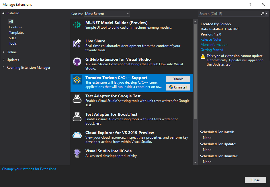 Torizon Extension for Visual Studio