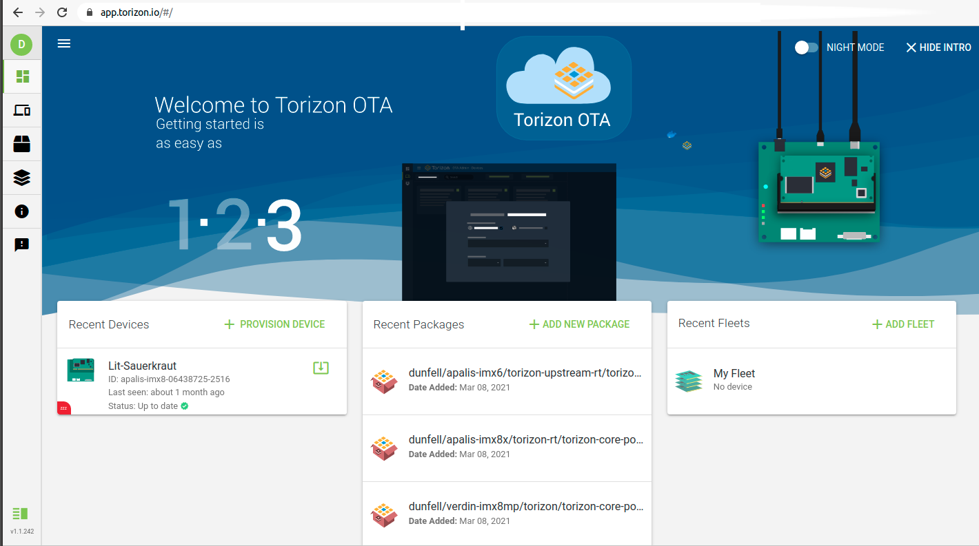 Torizon Remote Updates web app