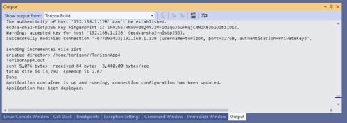 Vs2019 Torizon Build Output