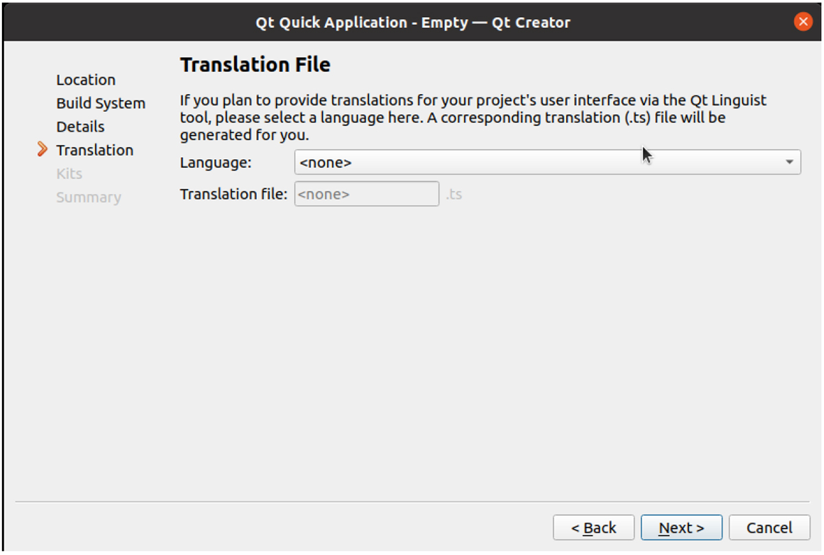 Qt Quick Application - Translation File