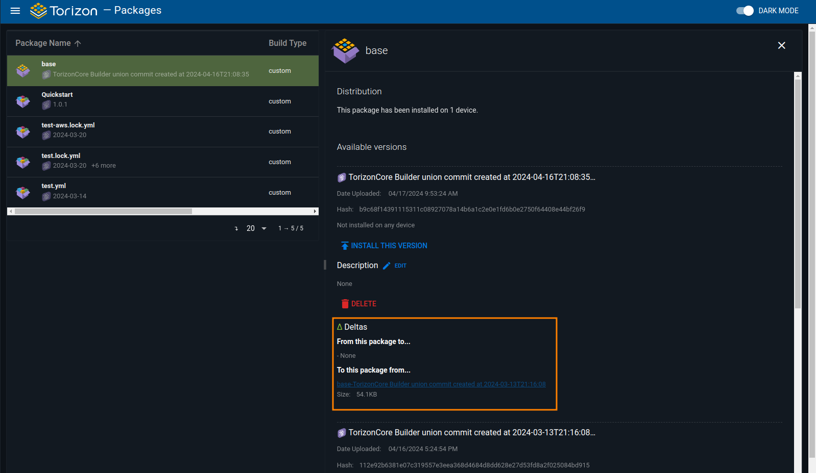 Static-delta-example