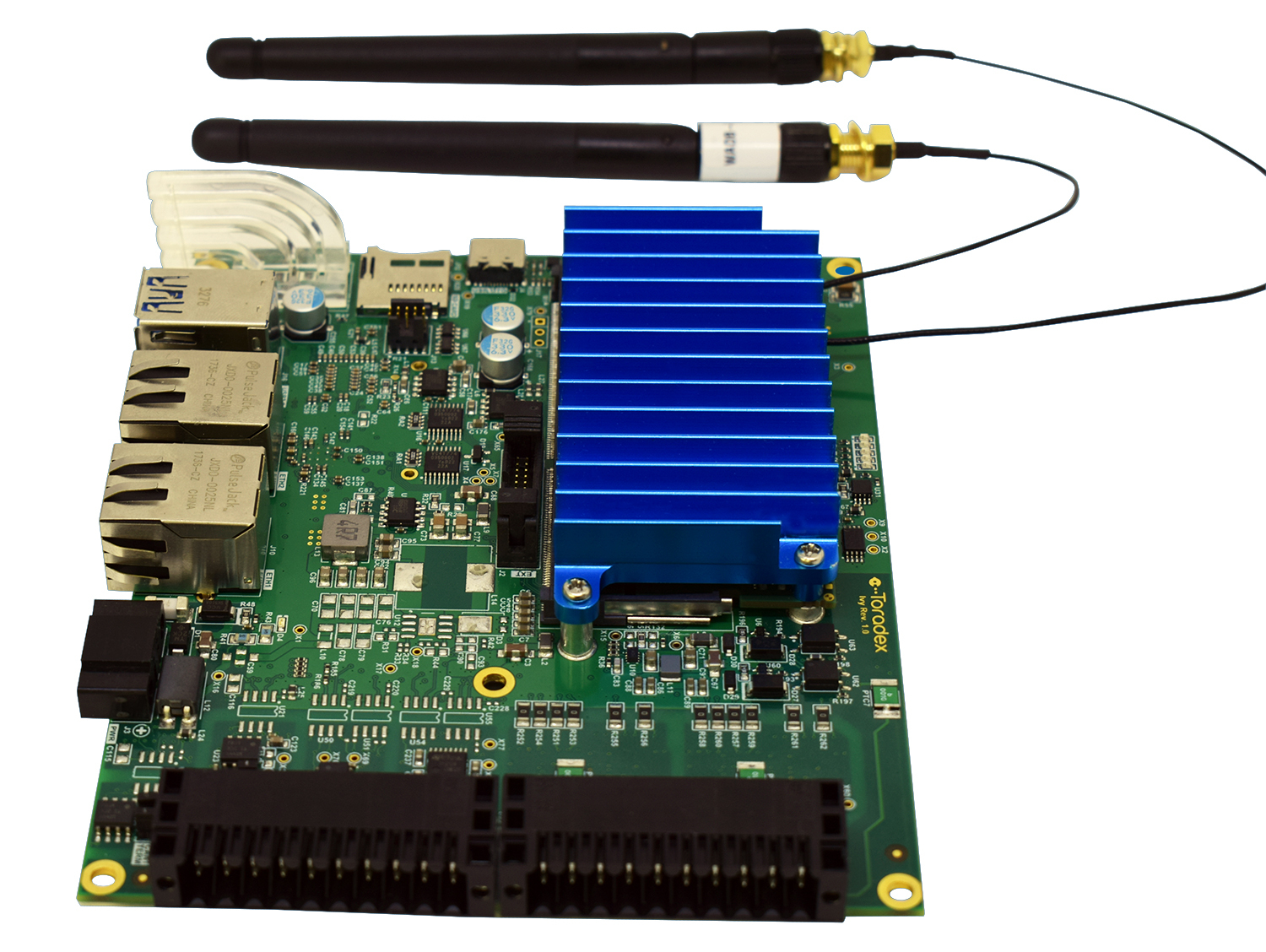 Ivy Carrier Board With the Verdin Industrial Heatsink