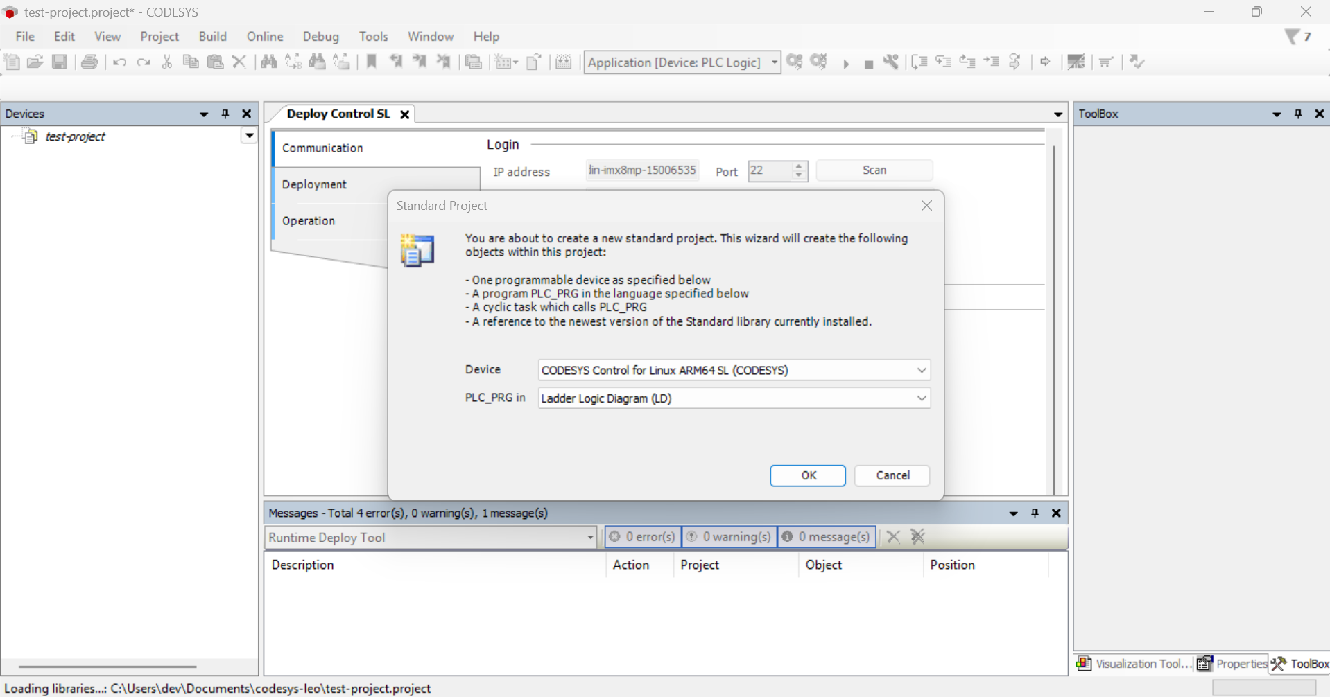 Setup device and PLC programming language