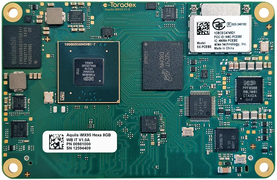 NXP i.MX 95コンピューターオンモジュール - Aquila iMX95