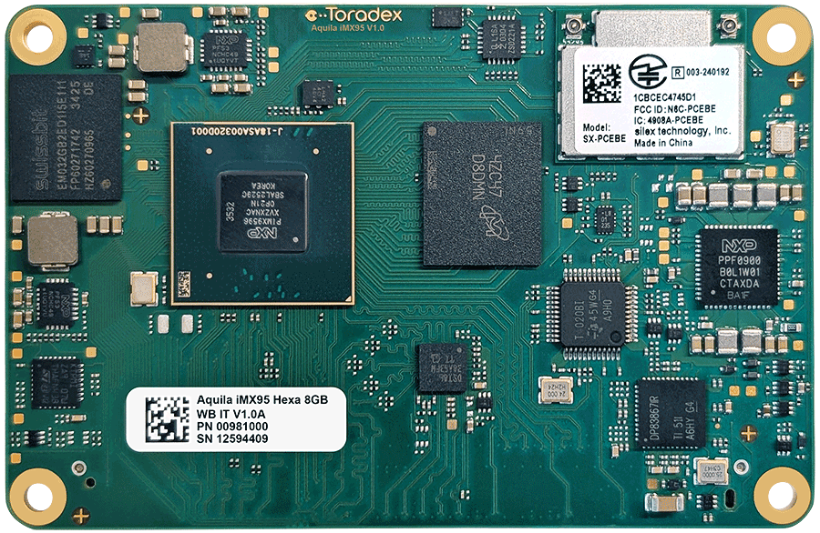 NXP i.MX 95コンピューターオンモジュール - Aquila iMX95